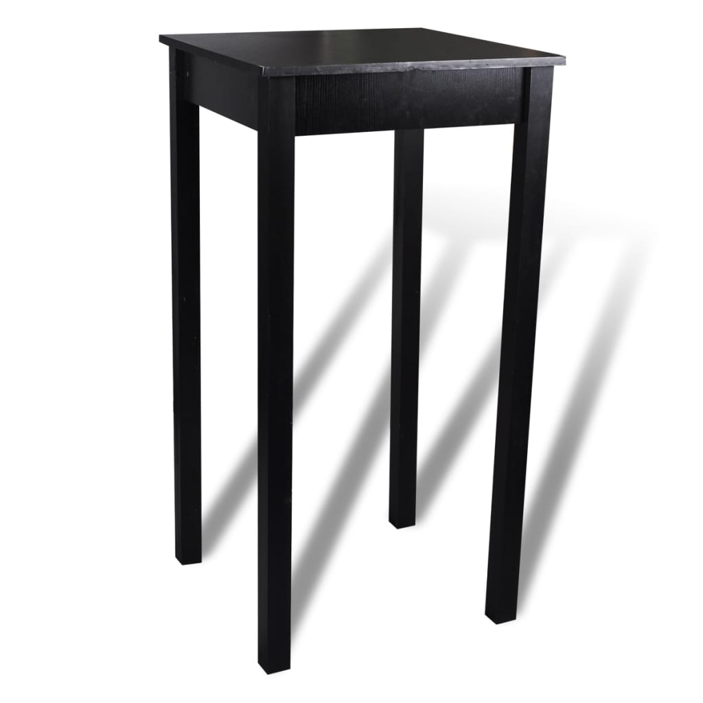 Barset Bartisch mit 2 Barhockern Schwarz – Bild 2