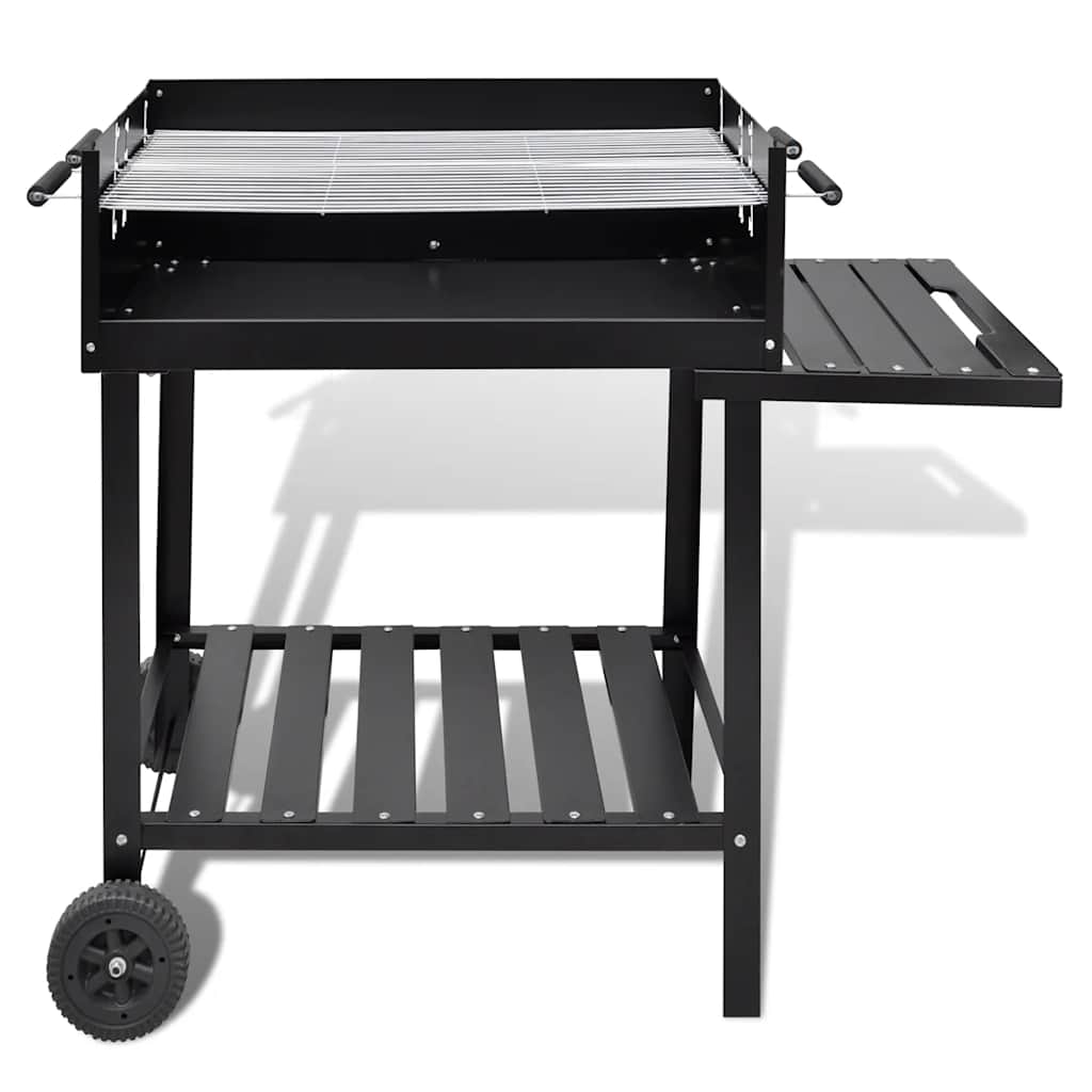 BBQ Grill Säulengrill Standgrill Kohlegrill Barbeque mit 2 Rädern – Bild 2