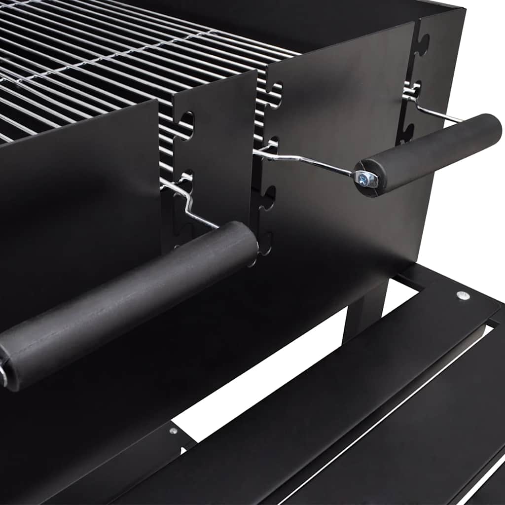 BBQ Grill Säulengrill Standgrill Kohlegrill Barbeque mit 2 Rädern – Bild 4