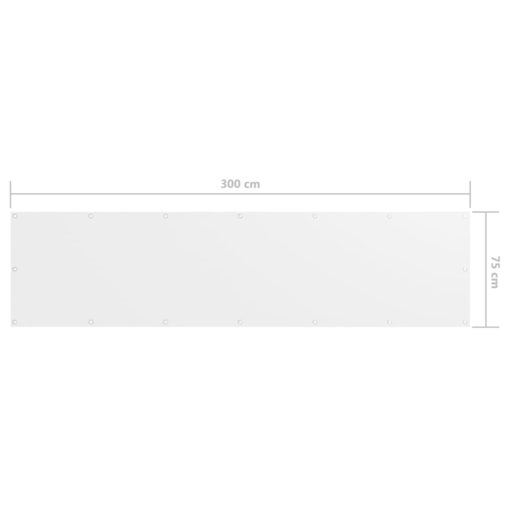 Balkon-Sichtschutz aus Oxford-Gewebe – Weiß – Bild 5