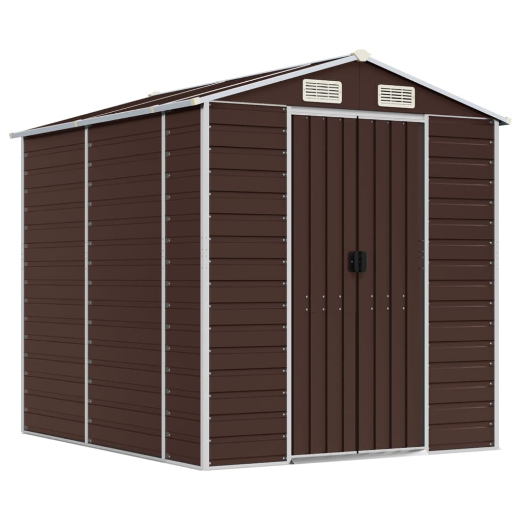 Gerätehaus aus Metall Braun – 191 cm breit – Bild 2