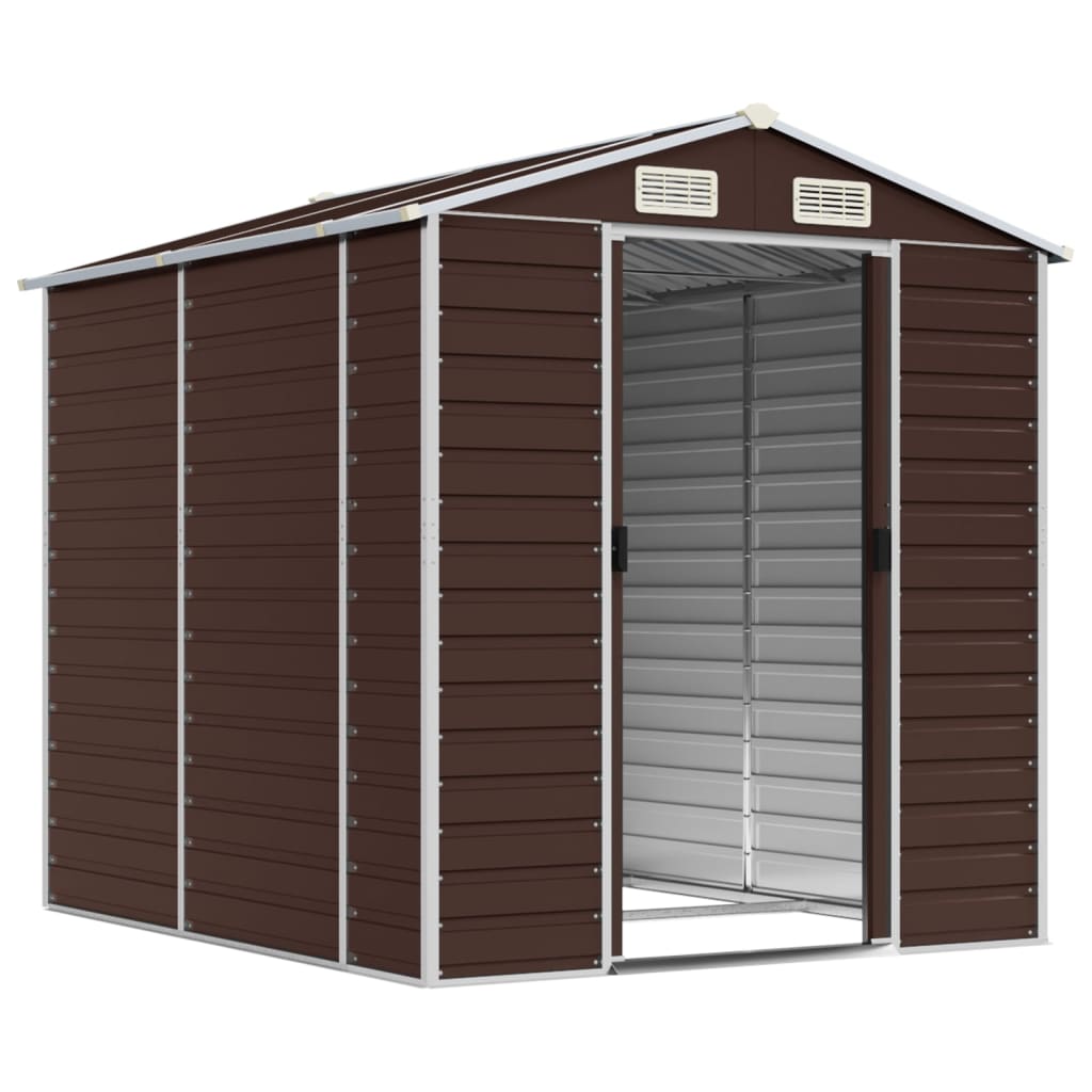 Gerätehaus aus Metall Braun – 191 cm breit – Bild 3