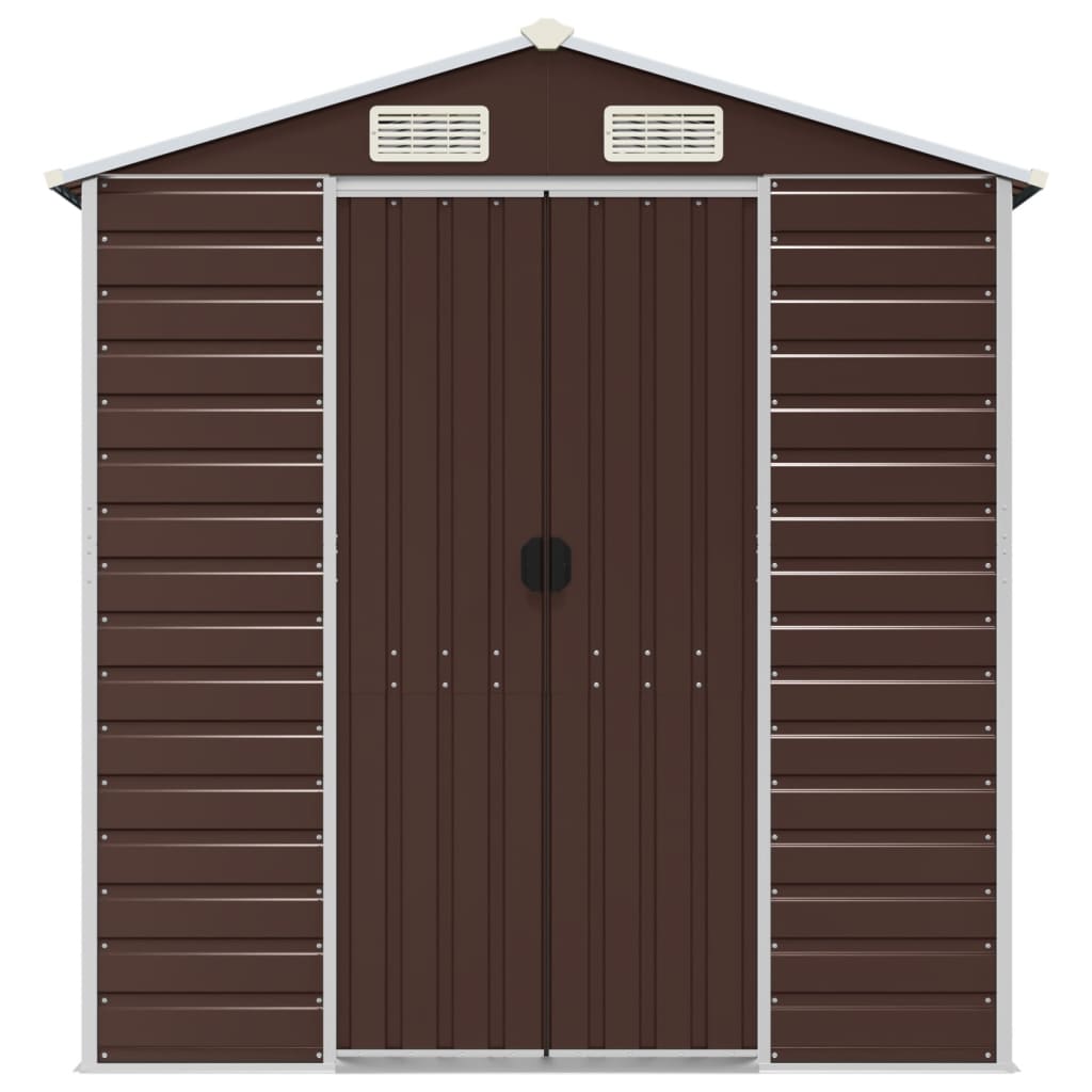 Gerätehaus aus Metall Braun – 191 cm breit – Bild 4