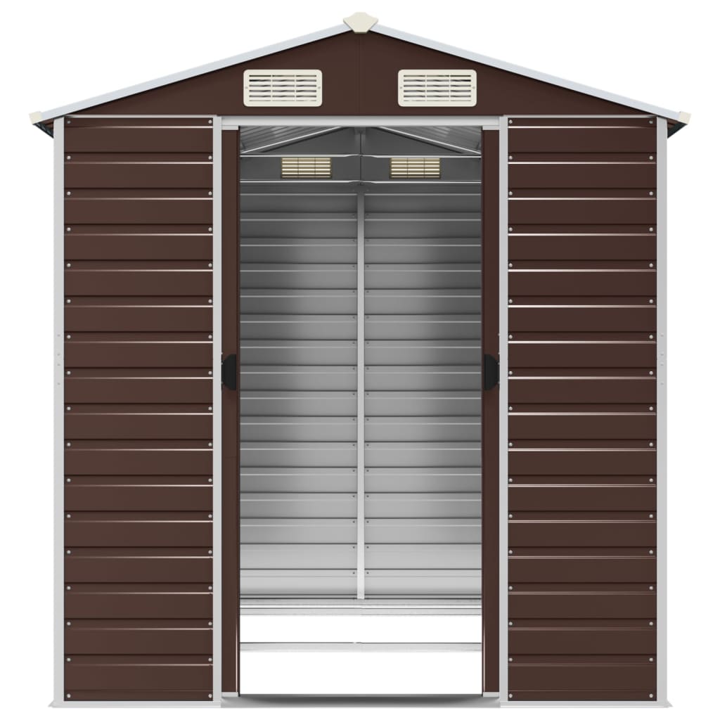 Gerätehaus aus Metall Braun – 191 cm breit – Bild 5