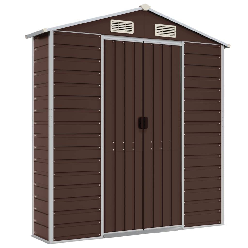 Gerätehaus aus Metall Braun – 191 cm breit – Bild 8