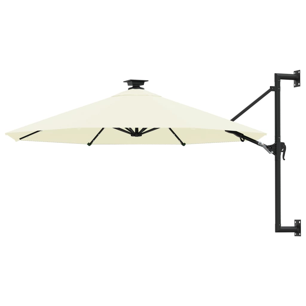 Sonnenschirm zur Wandmontage mit LEDs 300 cm