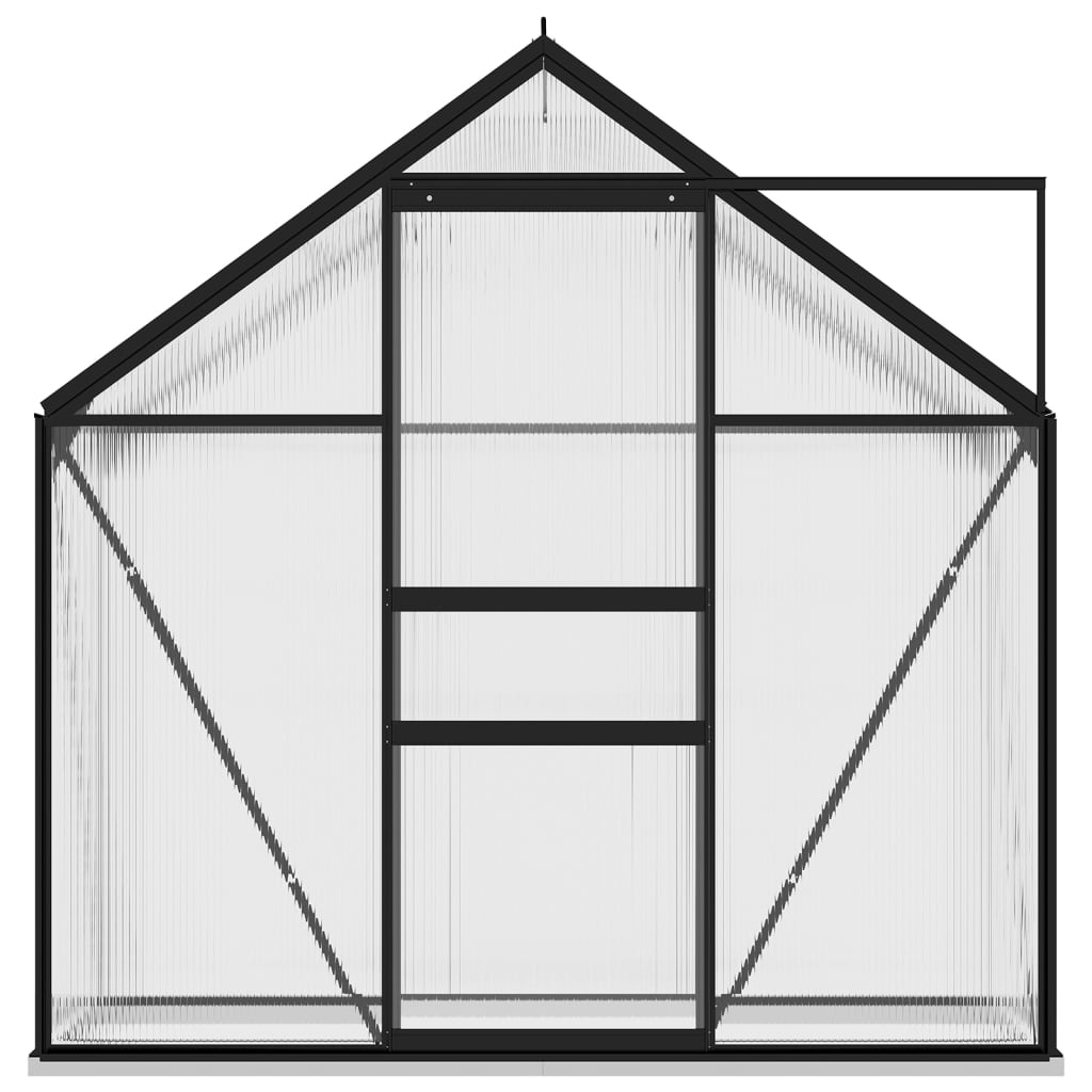 Anlehngewächshaus Aluminium Anthrazit – Größe wählbar – Bild 4