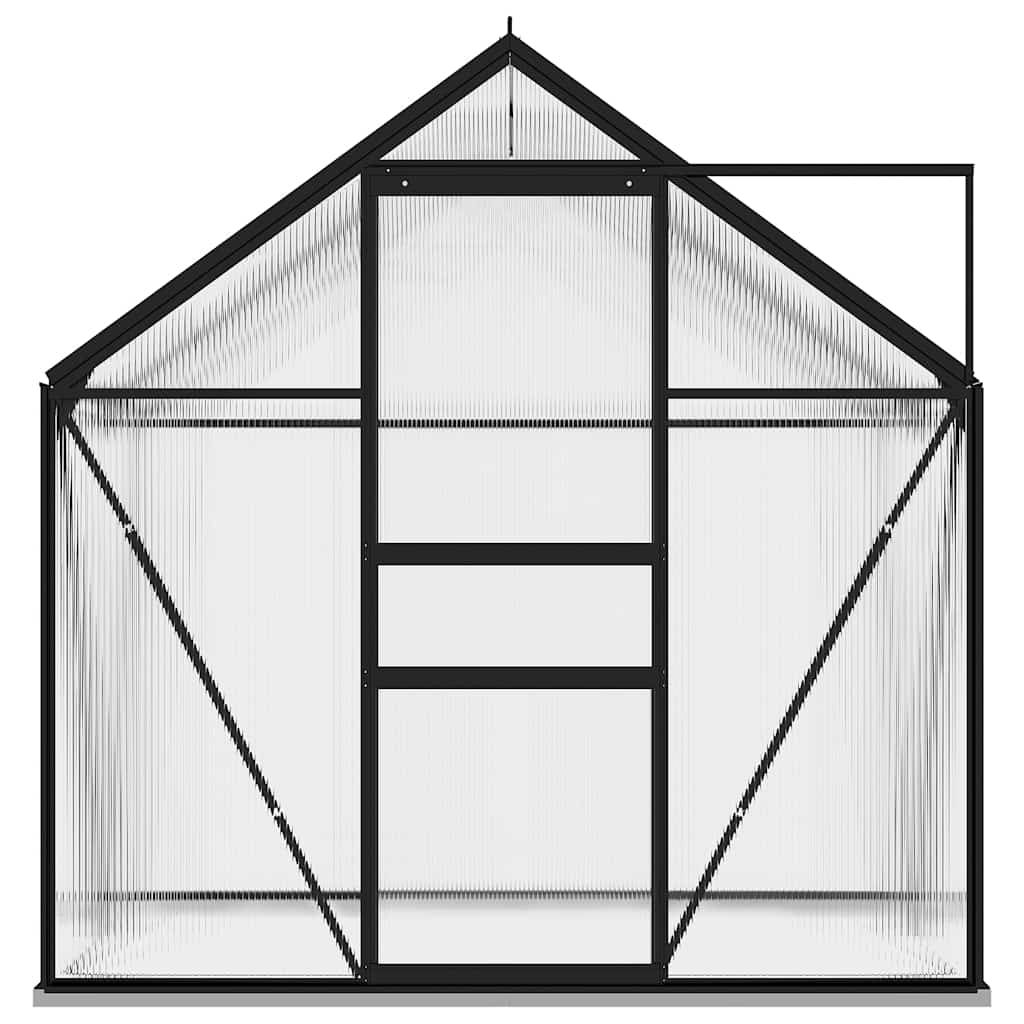 Anlehngewächshaus Aluminium Anthrazit – Größe wählbar – Bild 8