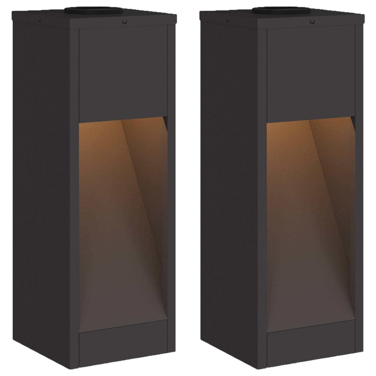 Solar-LED-Wegeleuchten 2er-Set – Rechteck-Design – Bild 2