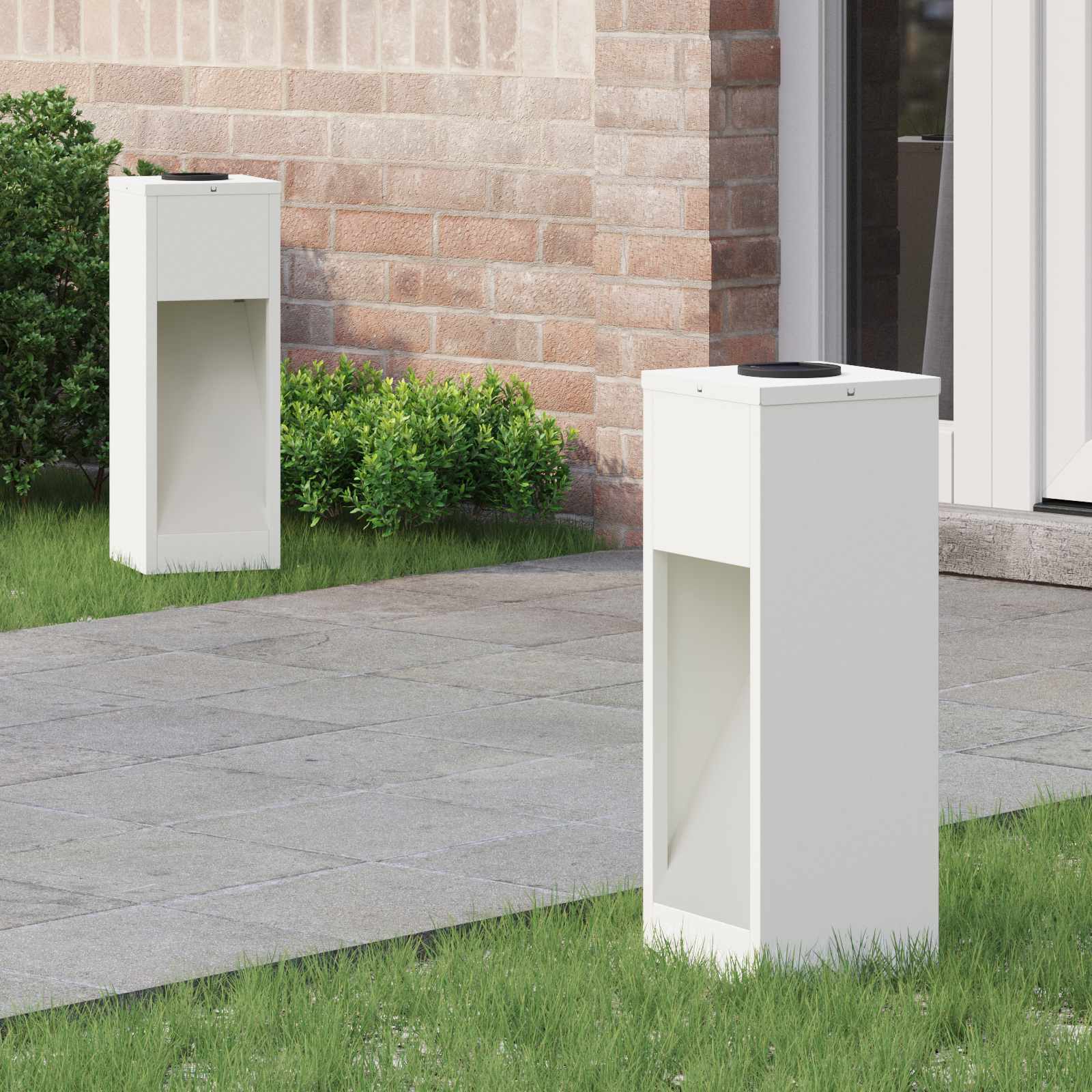 Solar-LED-Wegeleuchten 2er-Set – Rechteck-Design – Bild 4
