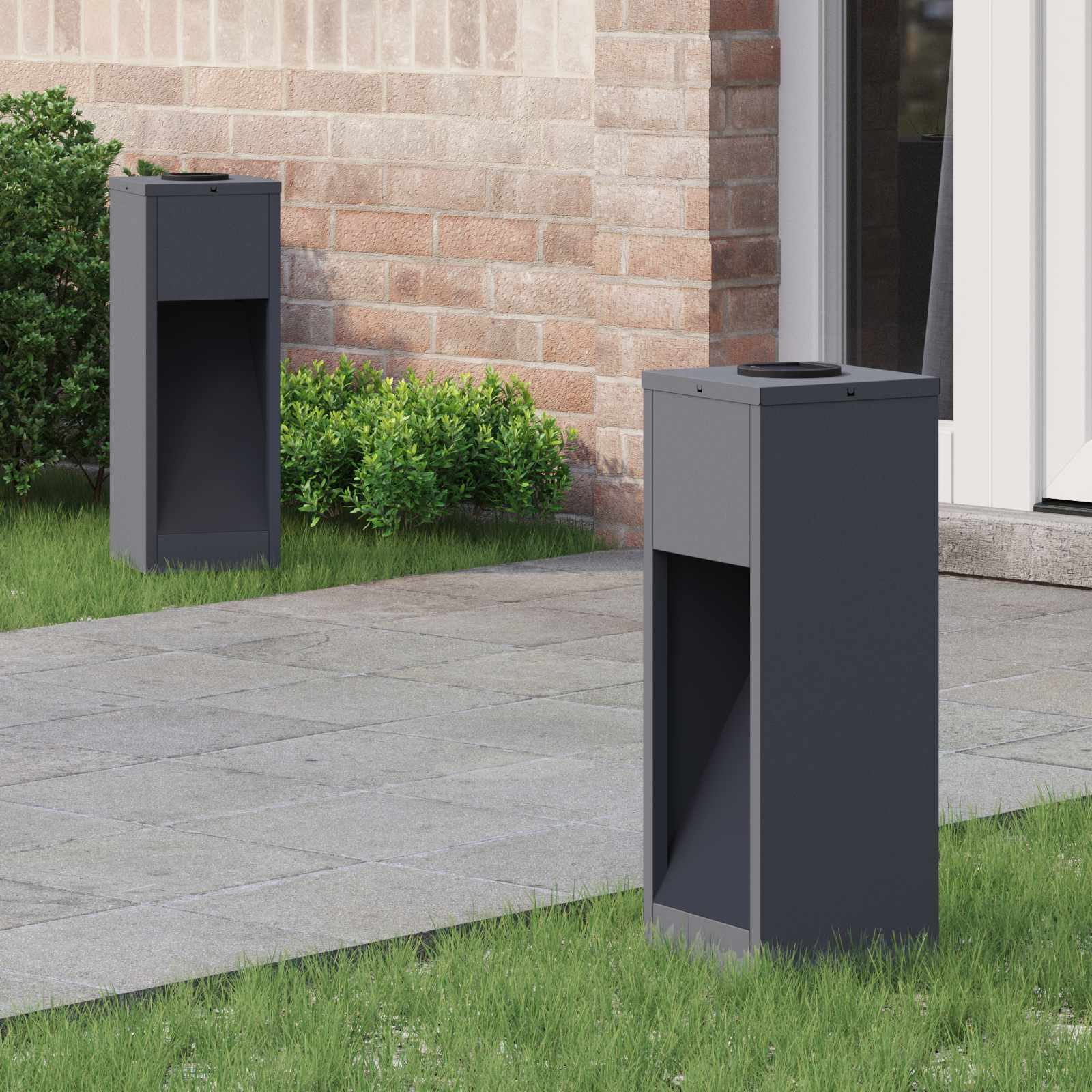 Solar-LED-Wegeleuchten 2er-Set – Rechteck-Design – Bild 7