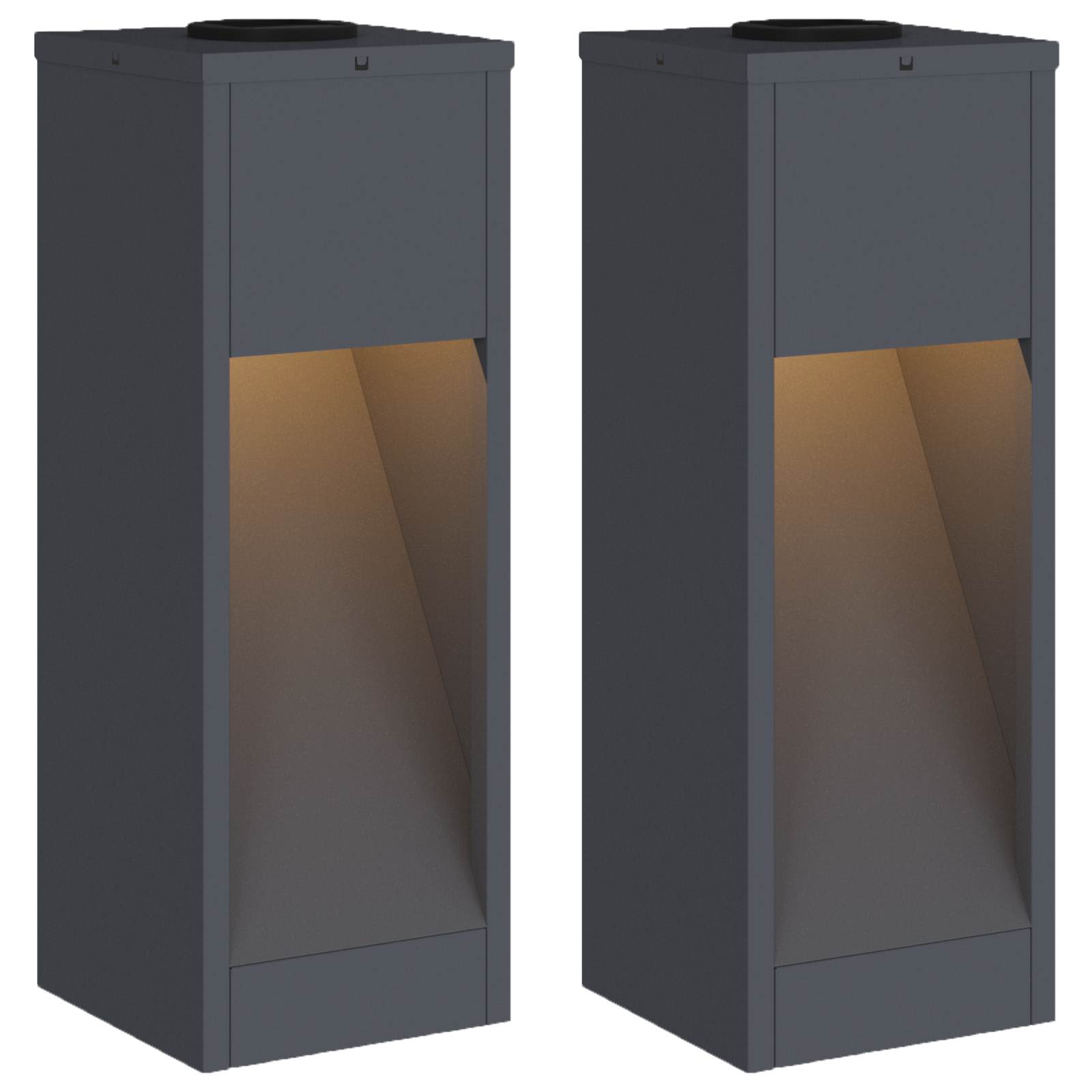 Solar-LED-Wegeleuchten 2er-Set – Rechteck-Design – Bild 8