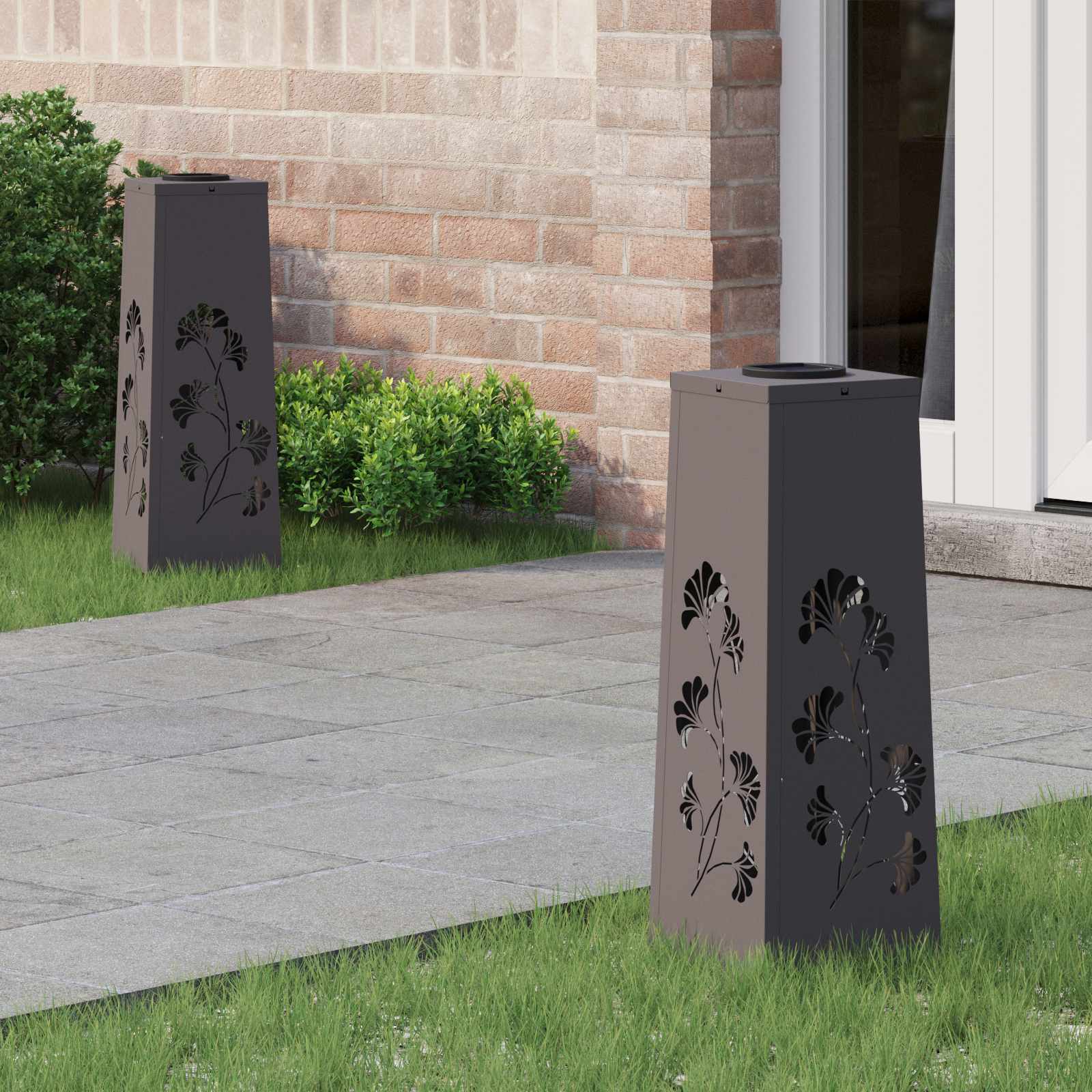 Solar-Wegeleuchten 2er-Set – Design C
