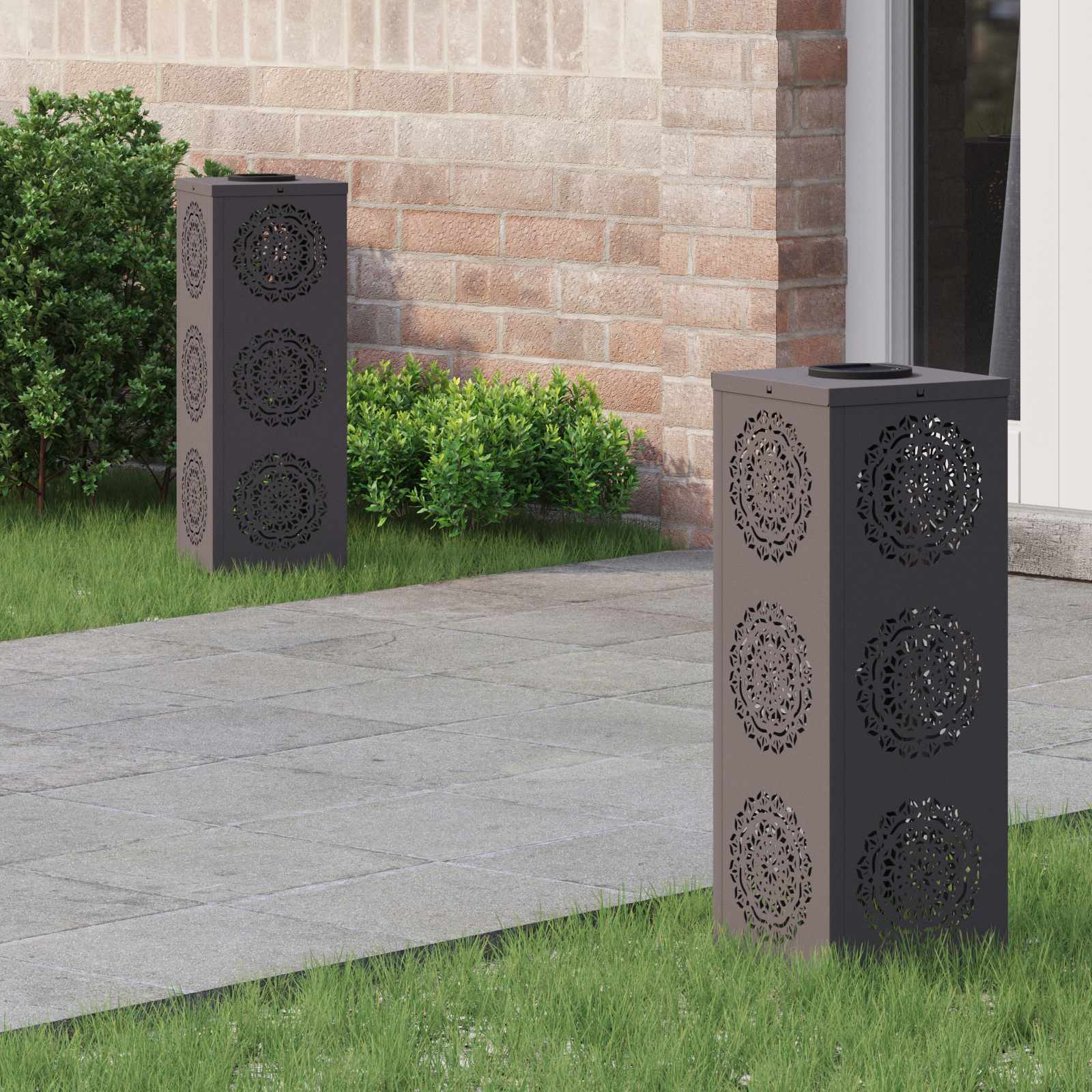 Solar-Wegeleuchten 2er-Set – Design E