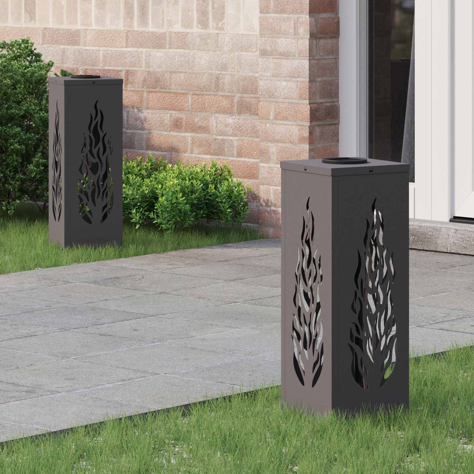 Solar-Wegeleuchten 2er-Set – Design F