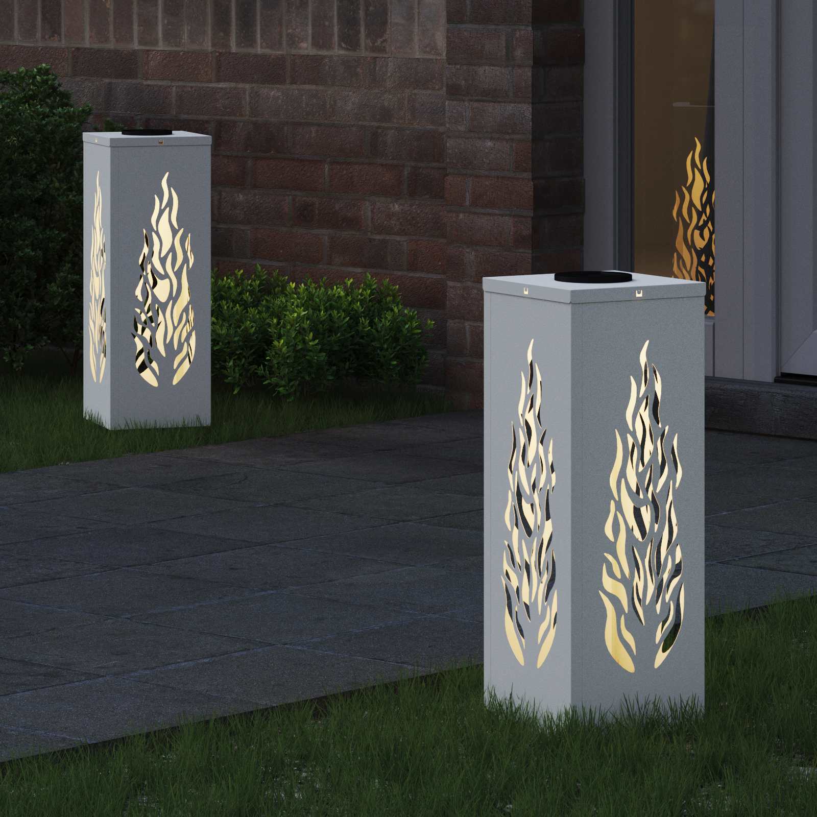 Solar-Wegeleuchten 2er-Set – Design F – Bild 9