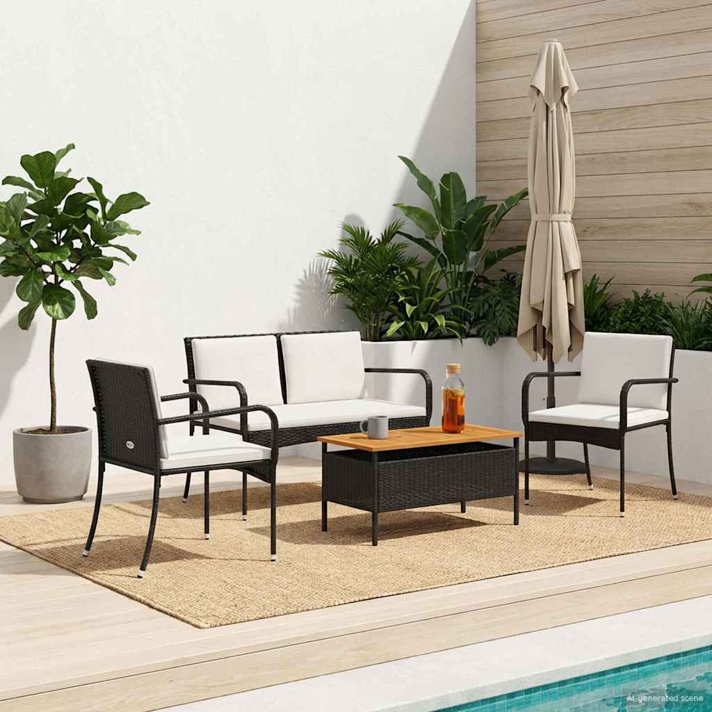 Gartenmöbel-Set mit Kissen Stahl – Ausführung wählbar