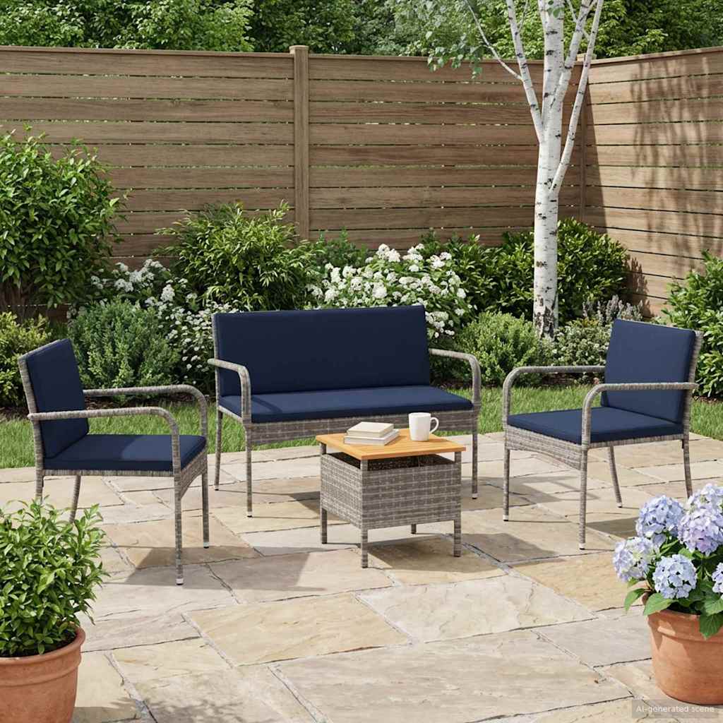 Gartenmöbel-Set mit Kissen Stahl – Ausführung wählbar – Bild 8