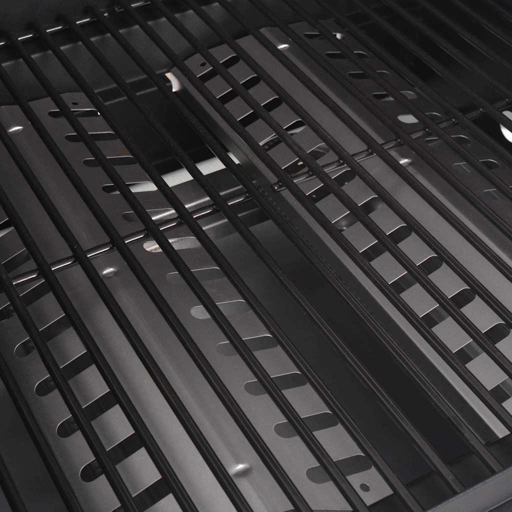 Gasgrill aus Stahl Silber mit Rädern – Bild 5