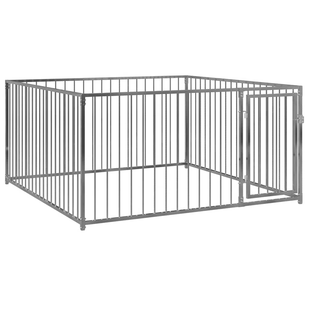 Outdoor-Hundezwinger Silber 100 cm hoch – Ausführung wählbar – Bild 2