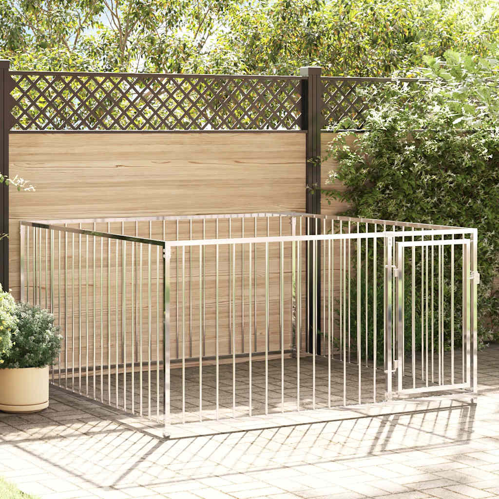 Outdoor-Hundezwinger Silber 100 cm hoch – Ausführung wählbar
