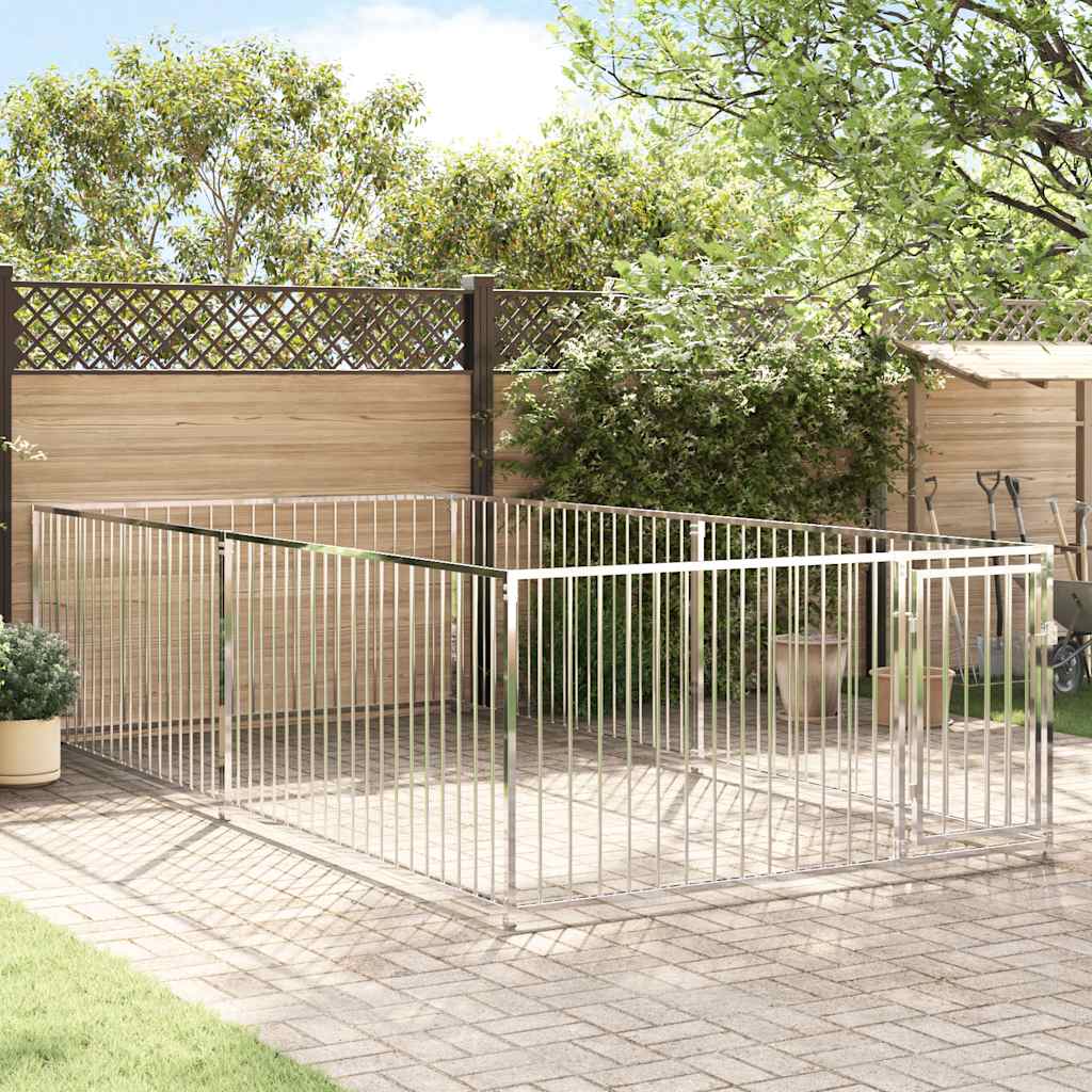 Outdoor-Hundezwinger Silber 100 cm hoch – Ausführung wählbar – Bild 6