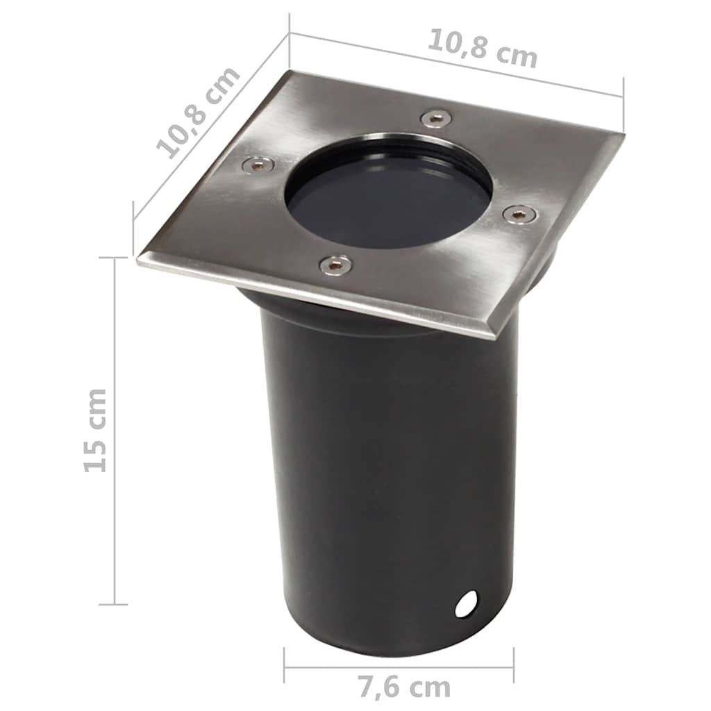 Outdoor-Bodenleuchten 12er-Set quadratisch – Bild 5