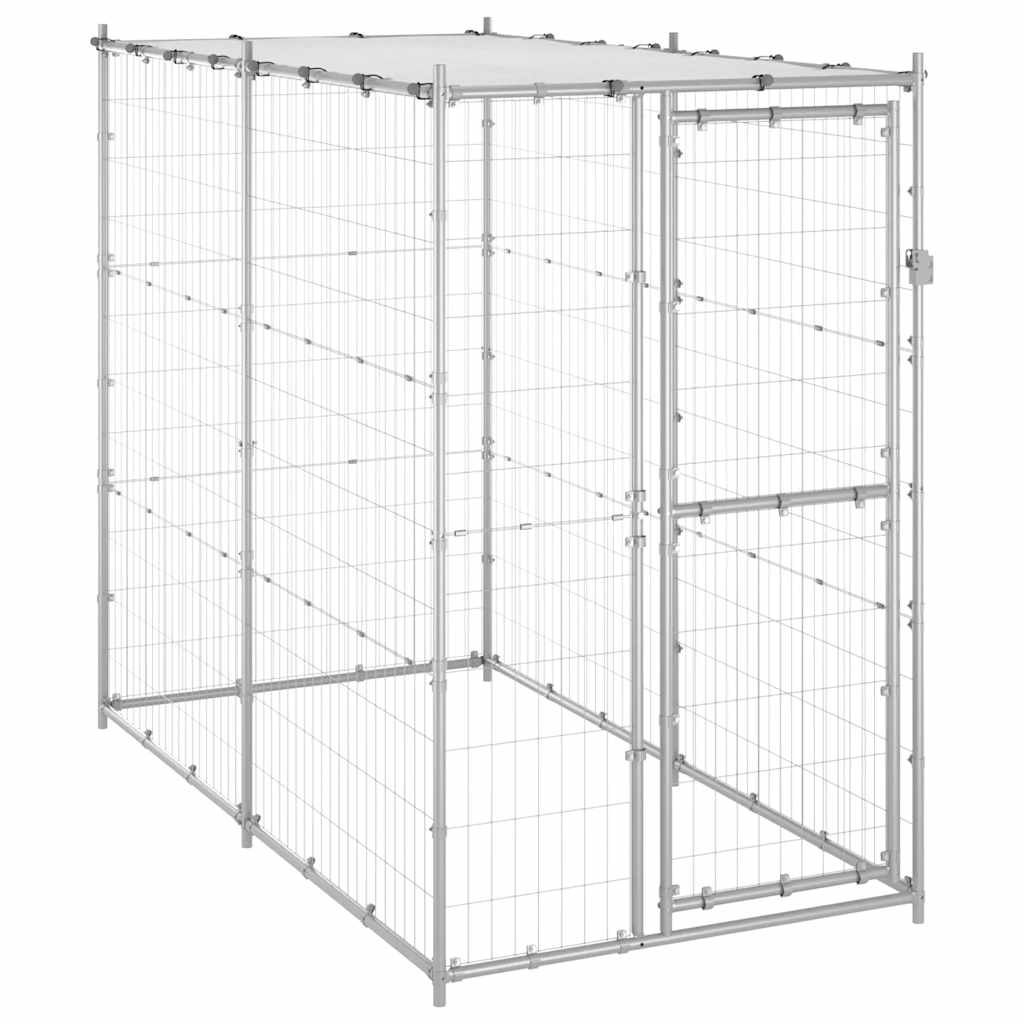 Outdoor-Hundezwinger Silber 110 x 220 x 180 cm – Ausführung wählbar
