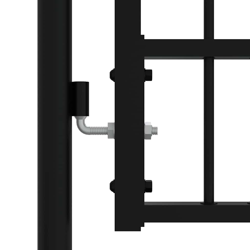 Gartentor Kampen mit Speerspitze Schwarz 394.5 cm – Höhe wählbar – Bild 4